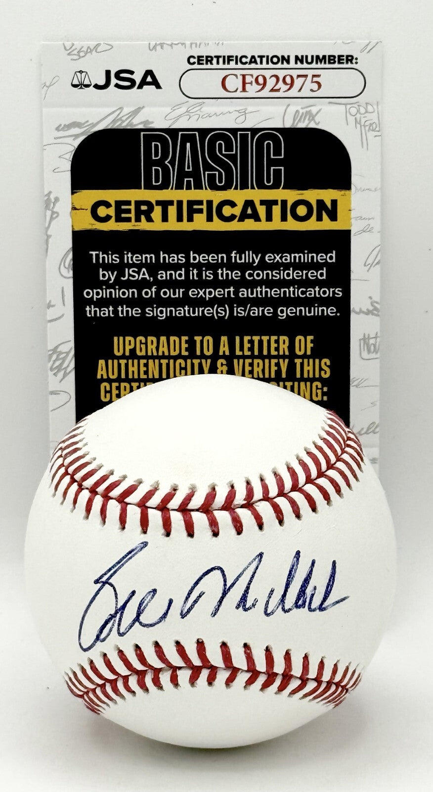 Bill Madlock Pittsburgh Pirates signed MLB Baseball Ball autographed JSA COA