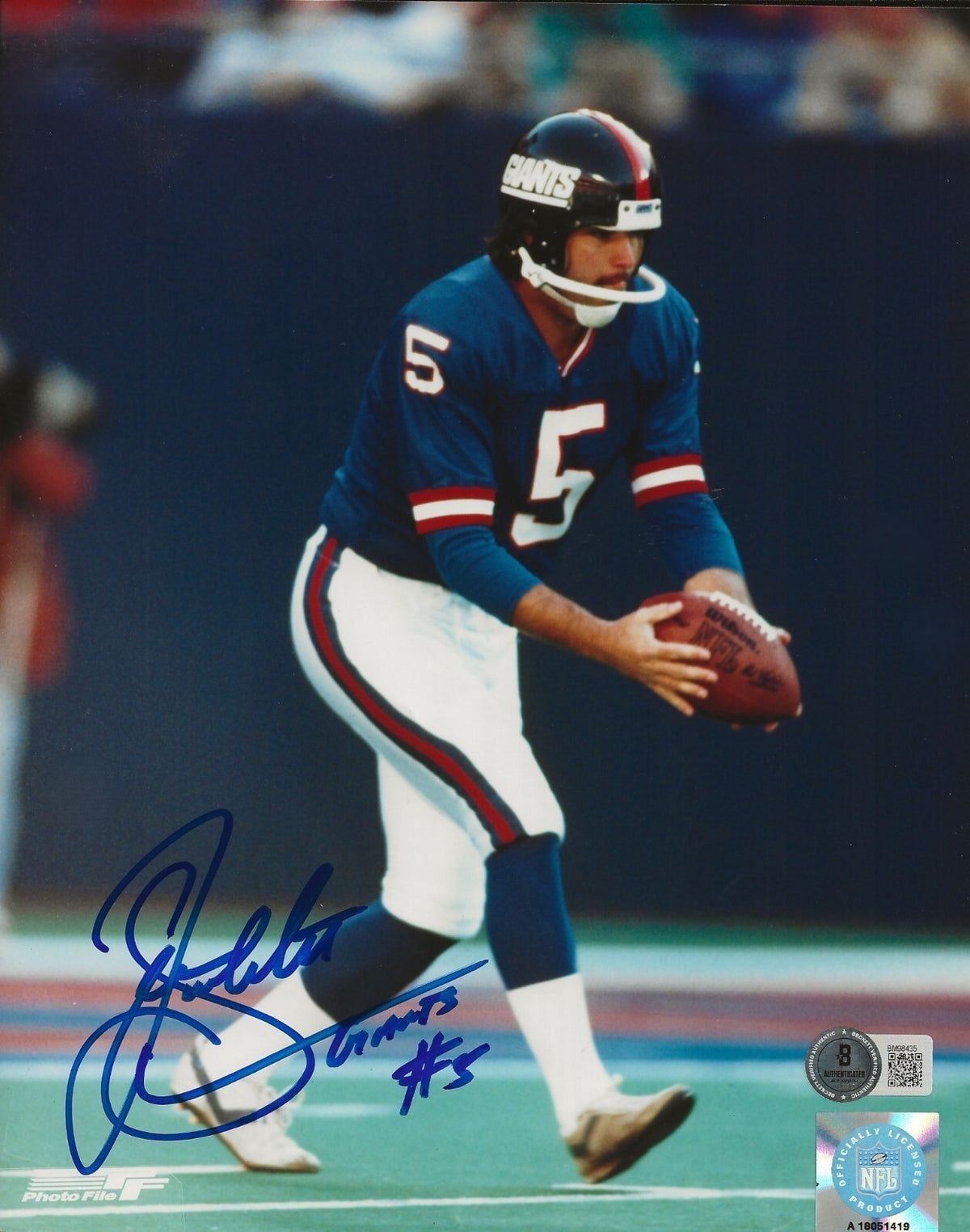 Sean Landeta signed New York Giants 8x10 photo autographed Beckett COA