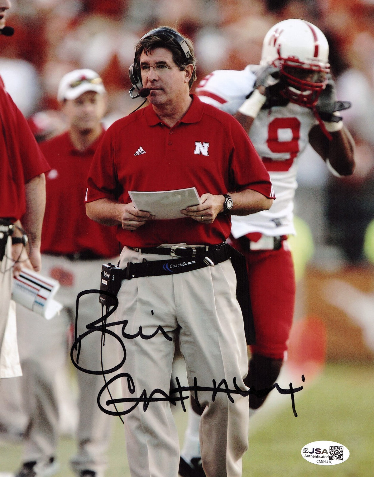 Bill Callahan signed Nebraska Cornhuskers 8x10 photo autographed JSA