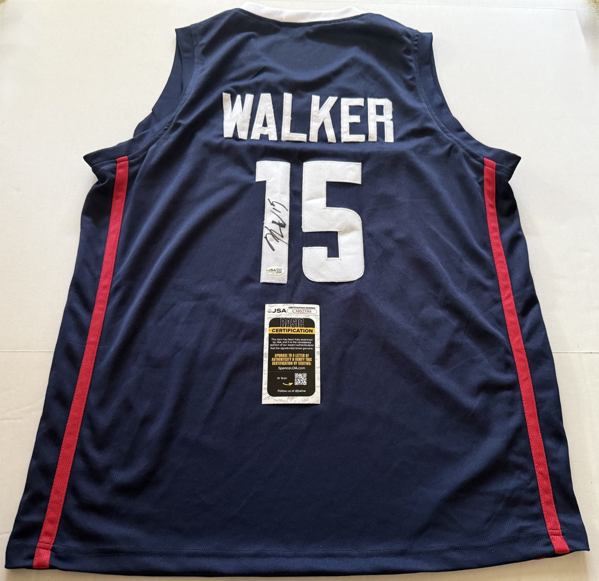 Kemba Walker UCONN Huskies signed Custom jersey autographed JSA