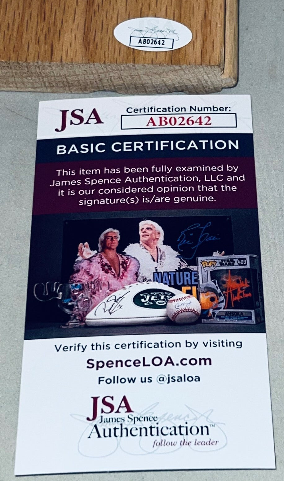 Craig Sager NBA TNT signed Floorboard Floor autographed JSA Certified