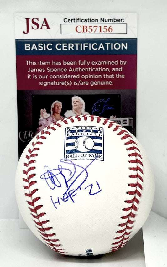 Al Michaels Ford Frick Winner signed HOF Logo Baseball W/ HOF Inscription JSA