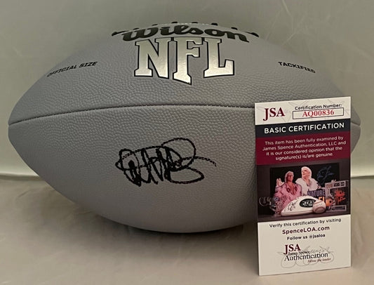 Al Michaels signed Full Size NFL Football autographed JSA