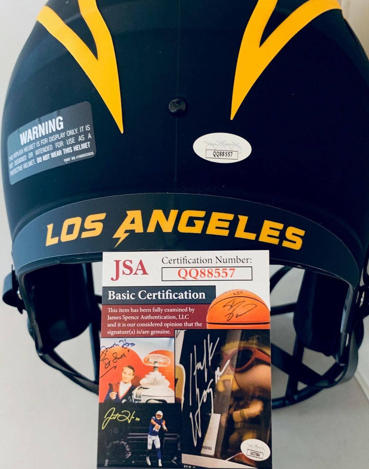 Charlie Joiner signed Chargers Eclipse Full Size Helmet W/ HOF Inscription JSA