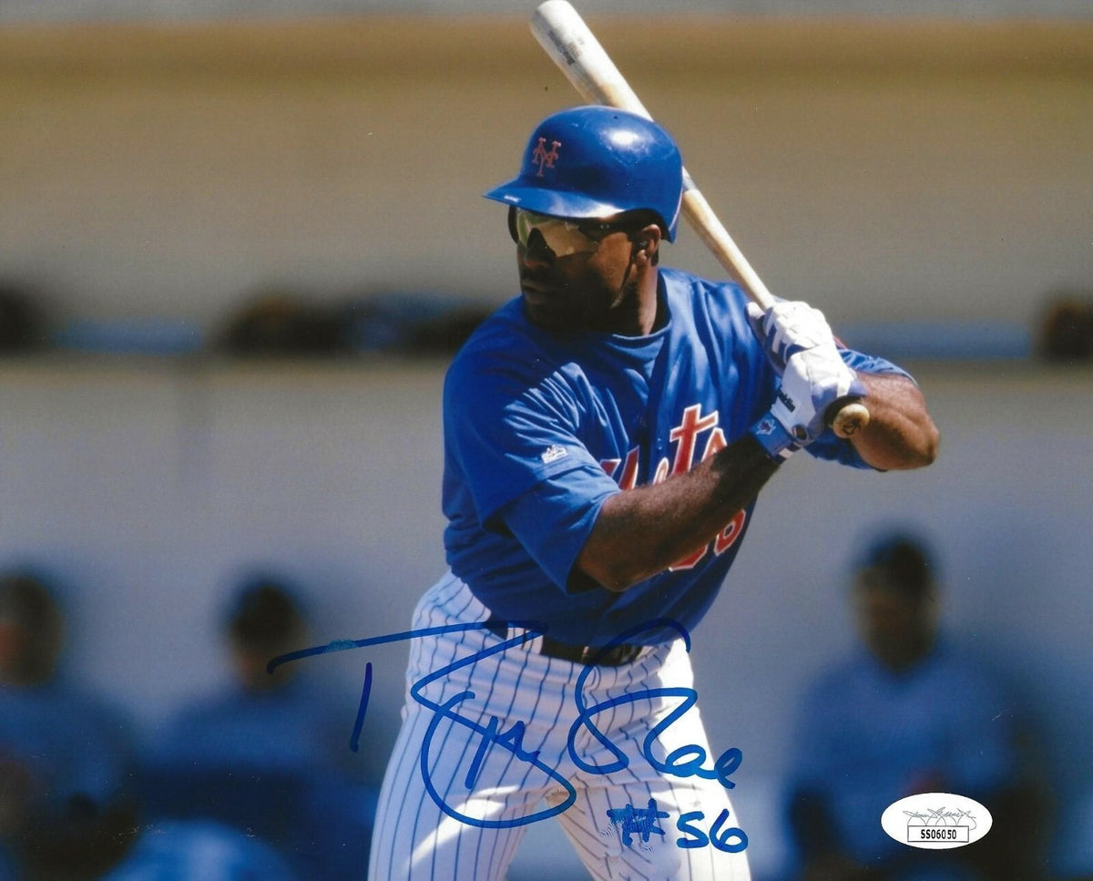 Brian McRae signed New York Mets 8x10 photo autographed JSA