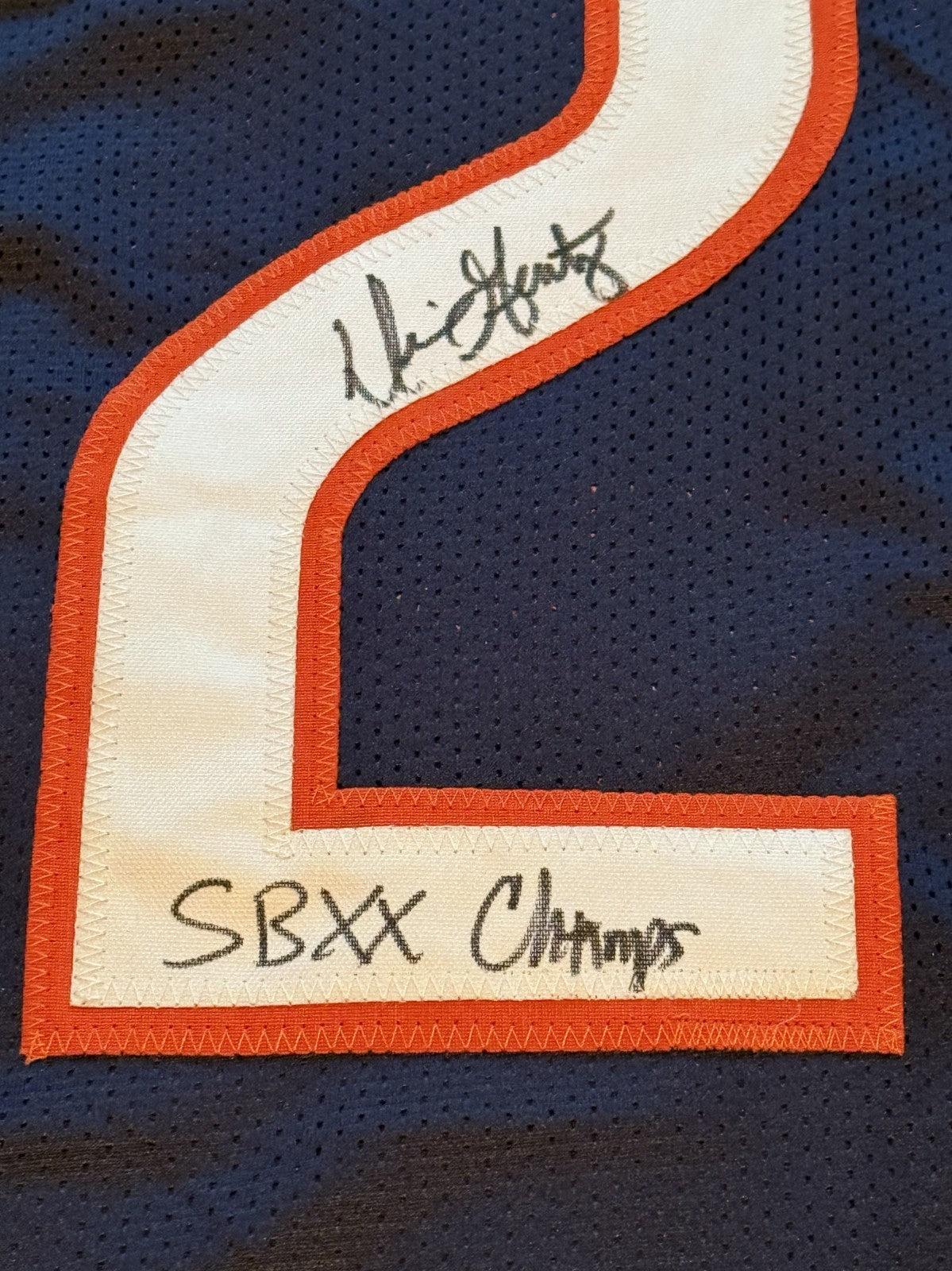 Dennis Gentry Chicago Bears signed Custom jersey + SB XX autographed JSA Witness